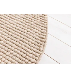Dywan WOOL 150cm okrągły beżowy