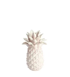Figurka ANANAS NANASI 31 cm ceramika różowobiały