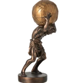 Figurka BALL HOLDING 42 cm ciemno brązowa złota