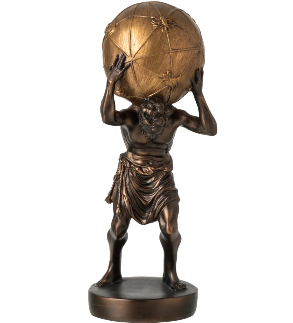 Figurka BALL HOLDING 42 cm ciemno brązowa złota