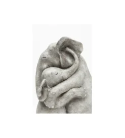 Figurka dekoracyjna Elephant Hug 36 cm szara
