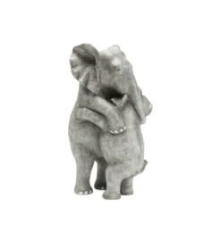 Figurka dekoracyjna Elephant Hug 36 cm szara