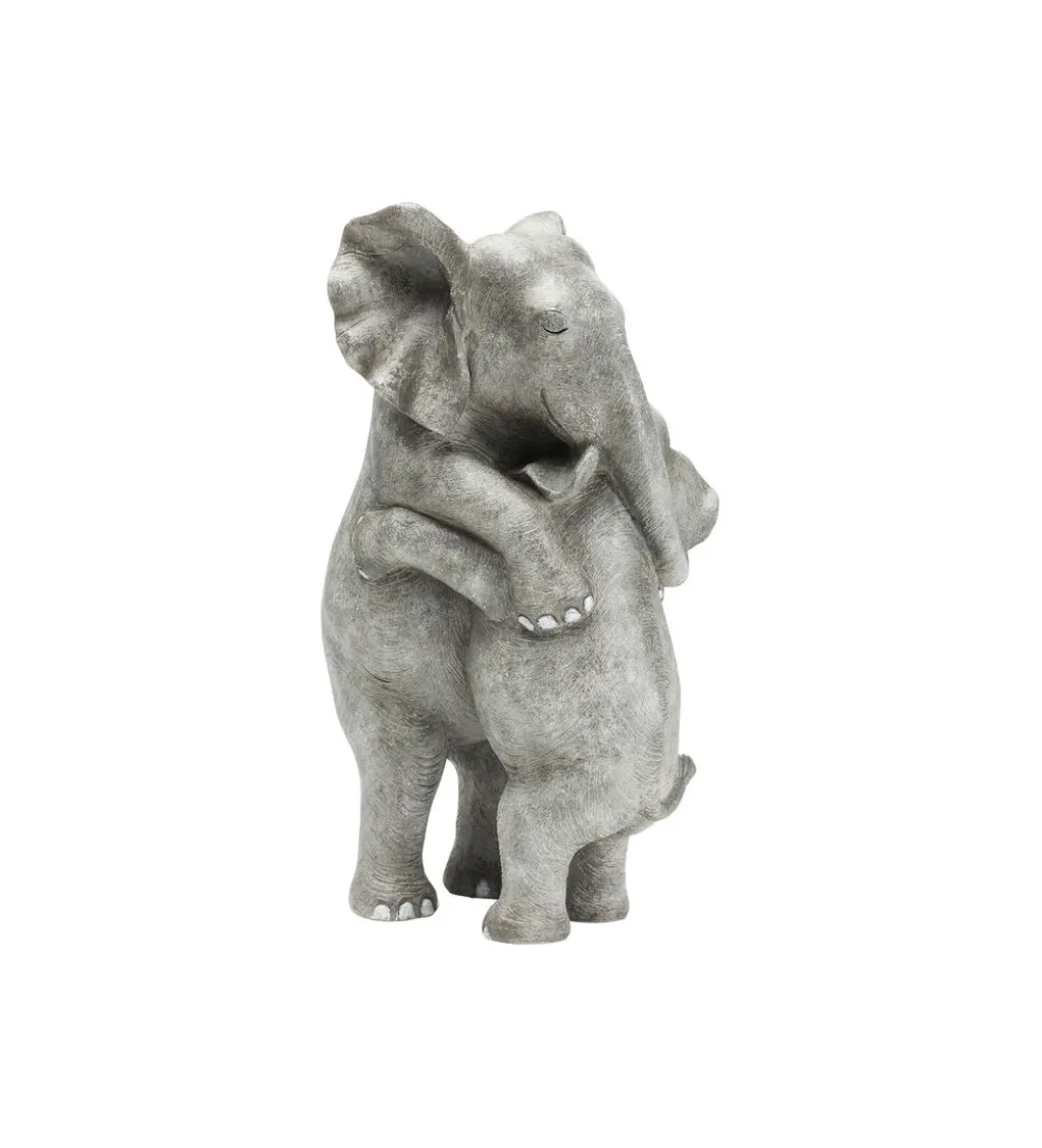 Figurka dekoracyjna Elephant Hug 36 cm szara
