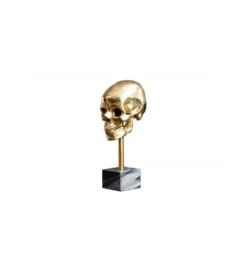 Figurka dekoracyjna Skull złota
