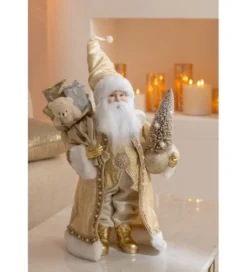 Figurka SANTA DECO 50 cm złota