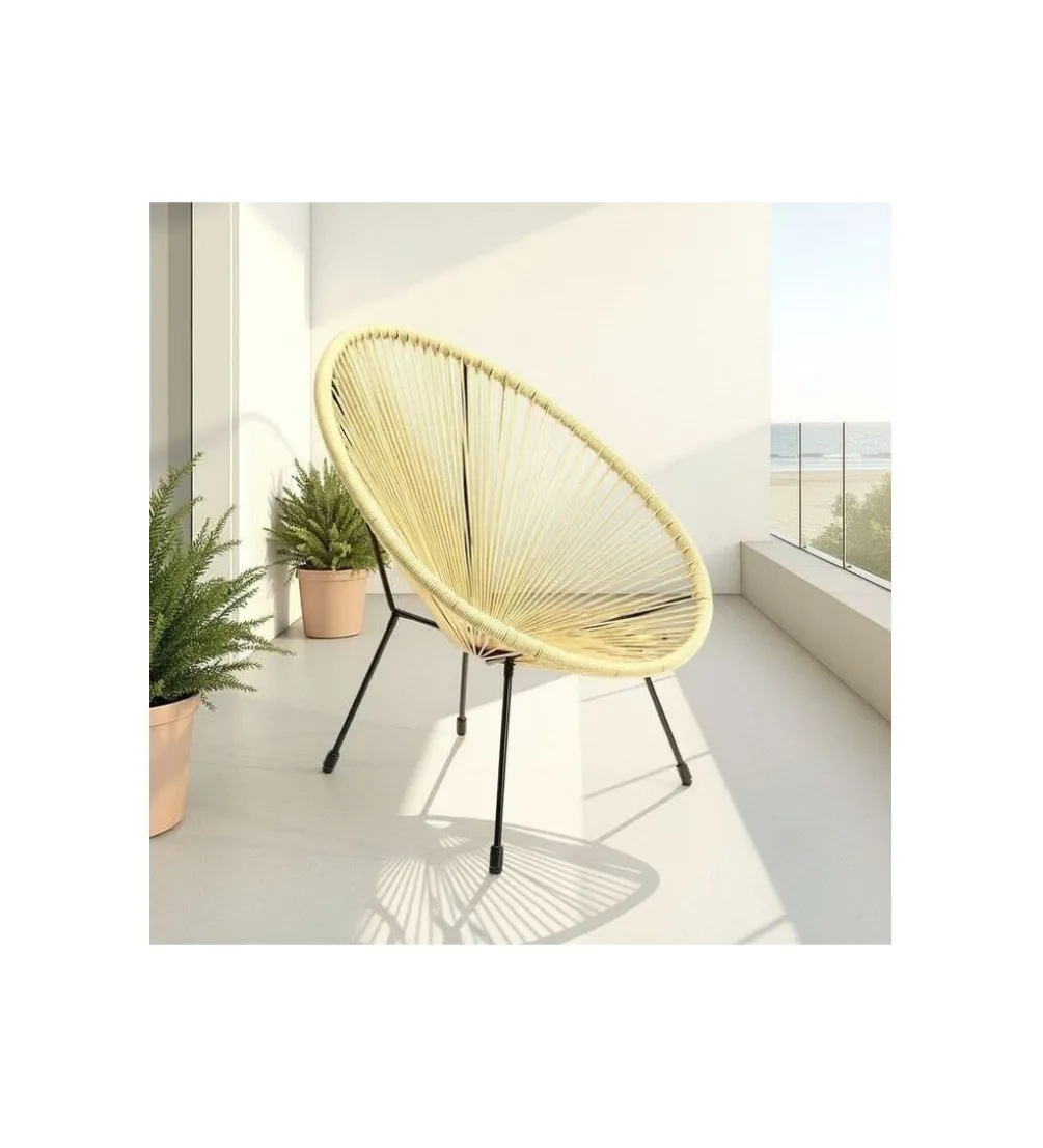 Fotel ACAPULCO 85 cm jasnożółty