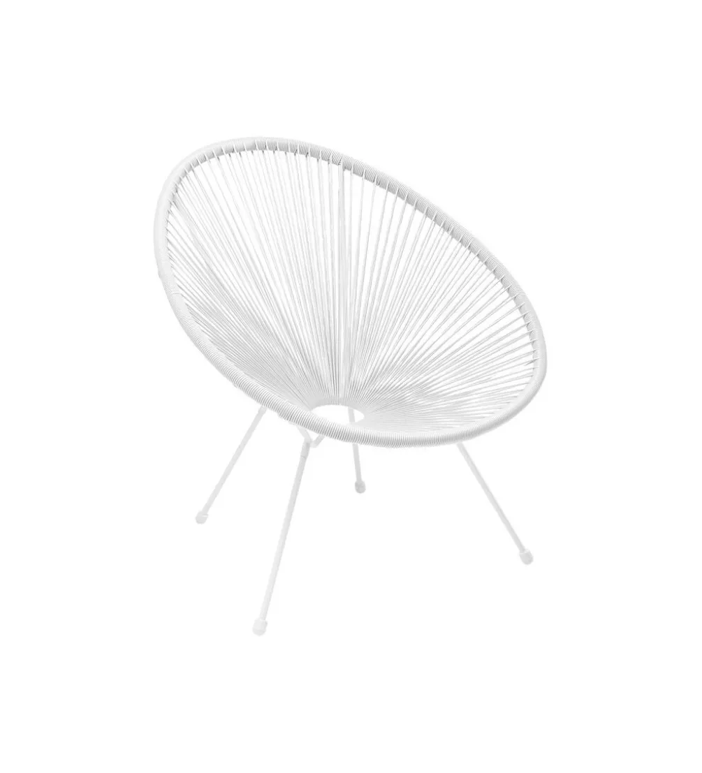 Fotel ACAPULCO 85 cm mono biały