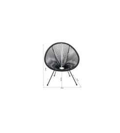 Fotel ACAPULCO 85 cm turkusowy