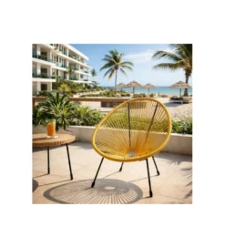 Fotel ACAPULCO 85 cm żółty