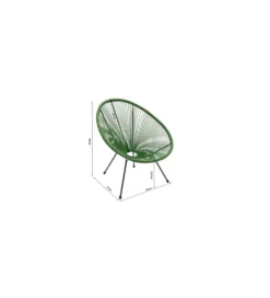 Fotel ACAPULCO 85 cm zielony