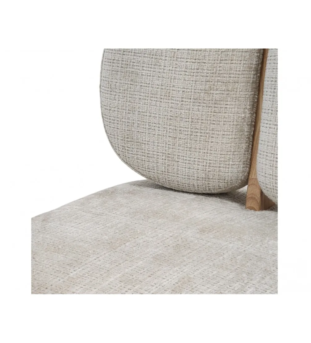 Fotel ARHOA 82 cm drewno brzozy beżowy