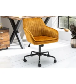 Fotel Biurowy Dutch Comfort ciemna musztarda