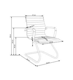 Fotel biurowy PRESTIGE SKID czarny