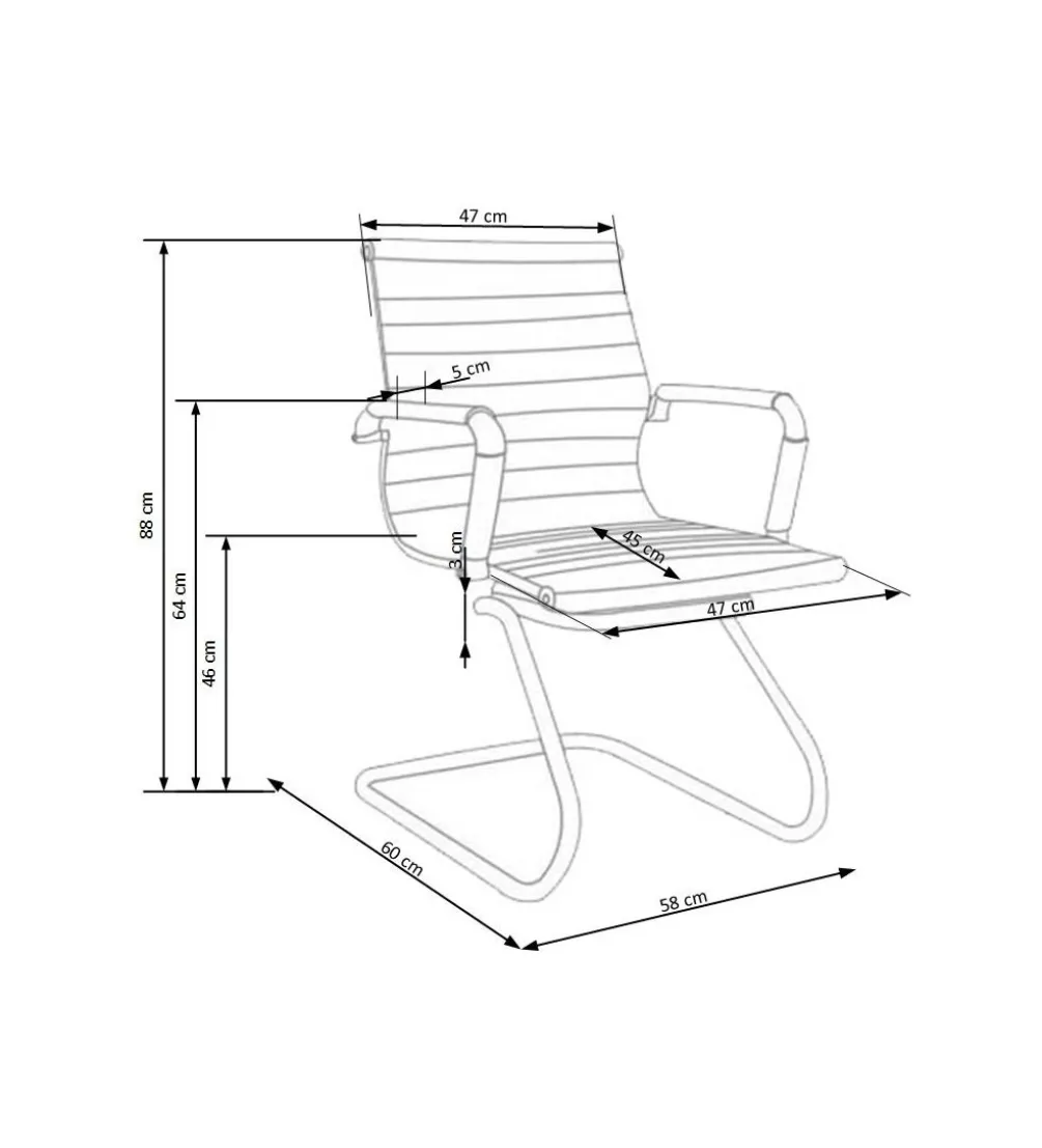 Fotel biurowy PRESTIGE SKID czarny