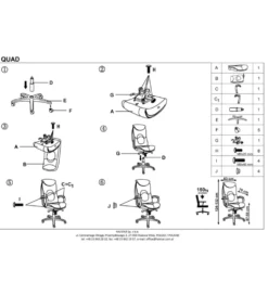 Fotel biurowy QUAD czarny