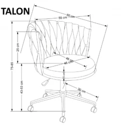 Fotel biurowy TALON szary