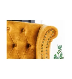 Fotel BRIGIDA Chesterfield musztardowy