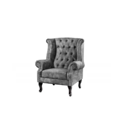 Fotel BRIGIDA Chesterfield szary