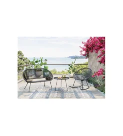 Fotel bujany ACAPULCO mono czarny