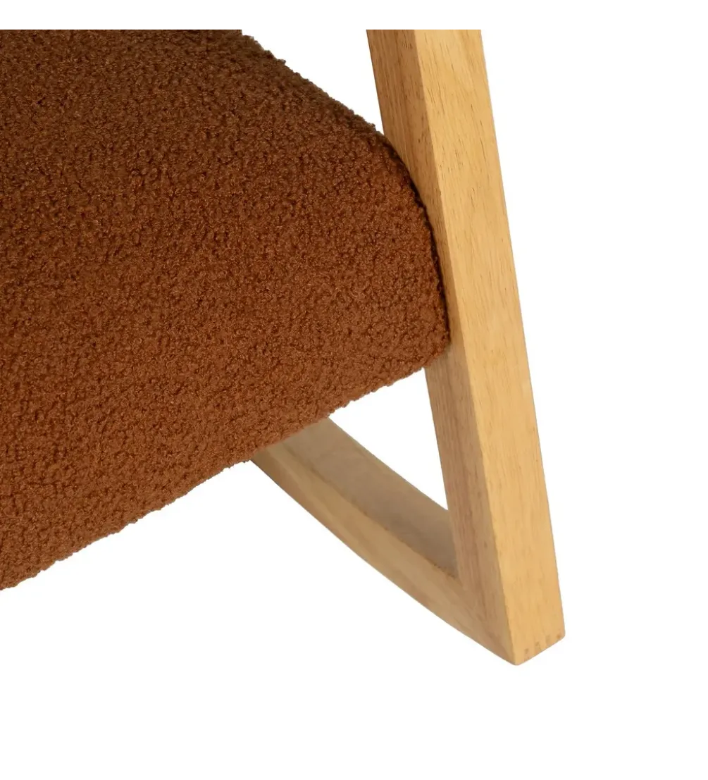 Fotel bujany AKKO 72 cm drewno kauczuk