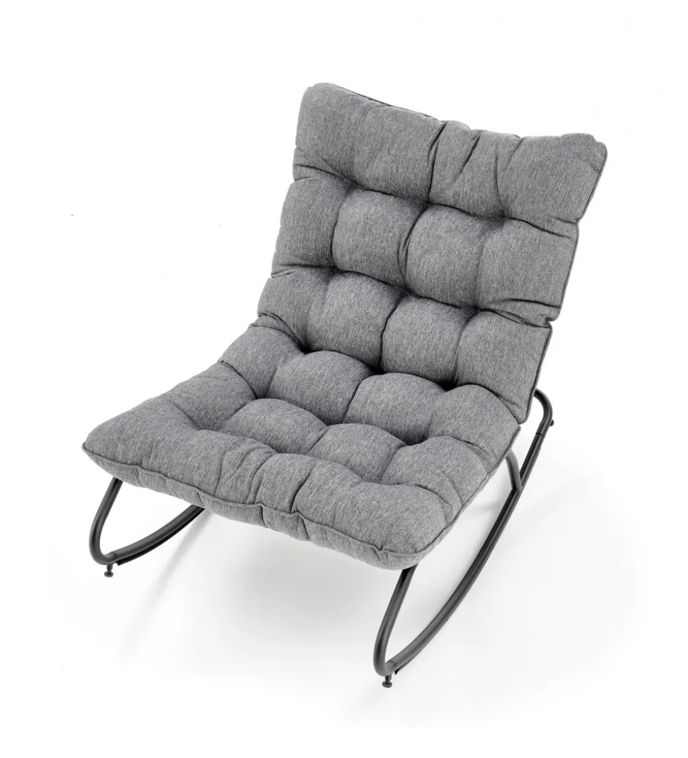 Fotel bujany GATTO szary