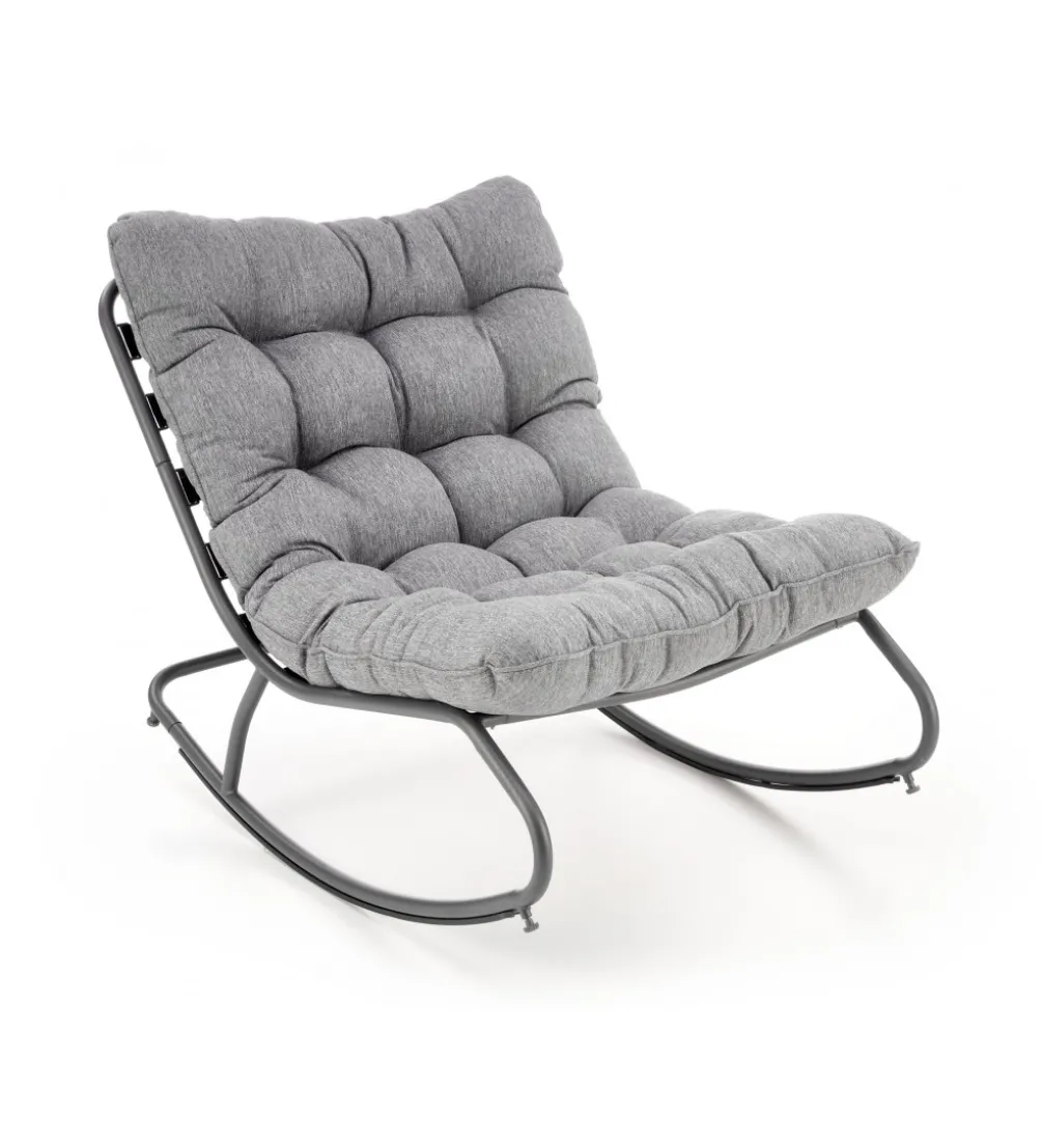 Fotel bujany GATTO szary