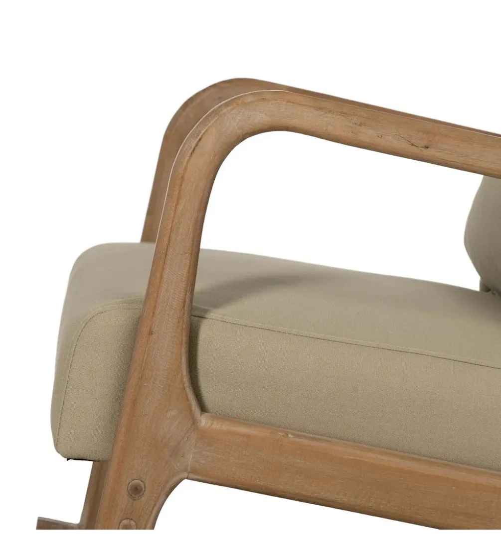 Fotel bujany GLIDIER 80 cm naturalny beżowy