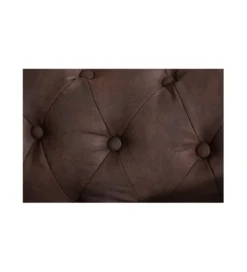 Fotel Chesterfield 105 Cm Brąz Vintage
