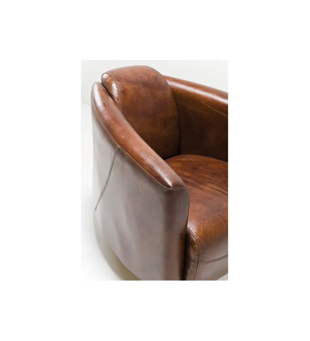 Fotel CIGAR LOUNGE skórzany brązowy