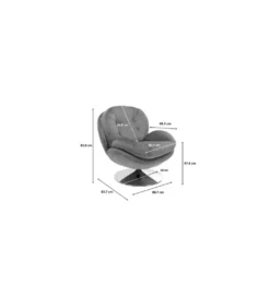 Fotel COSY 86 cm bursztynowy