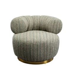 Fotel COUTURE STRIPES 70 cm niebieski
