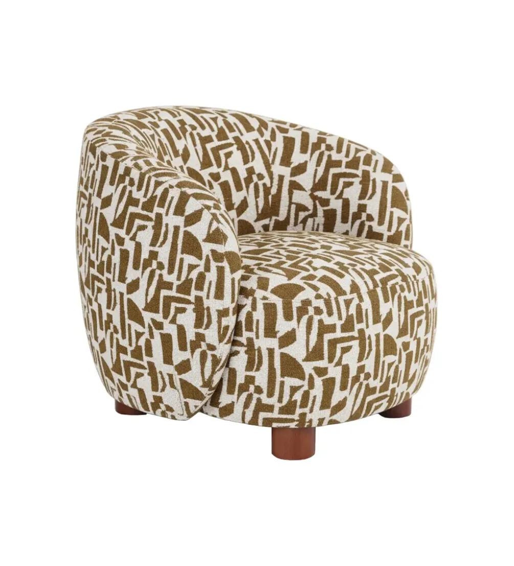 Fotel ESTAMPADO 62 cm kremowa ochra