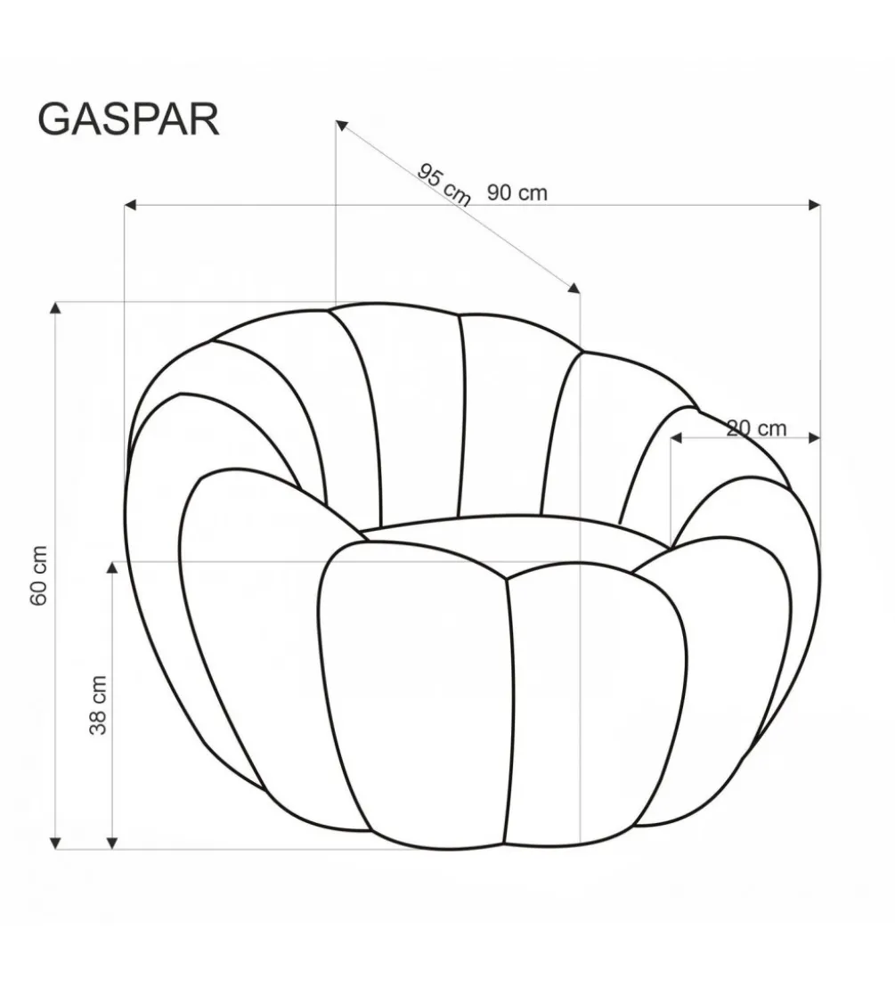 Fotel GASPAR Bouclé kremowy