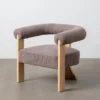 Fotel GROGO 72 cm szaroróżowy
