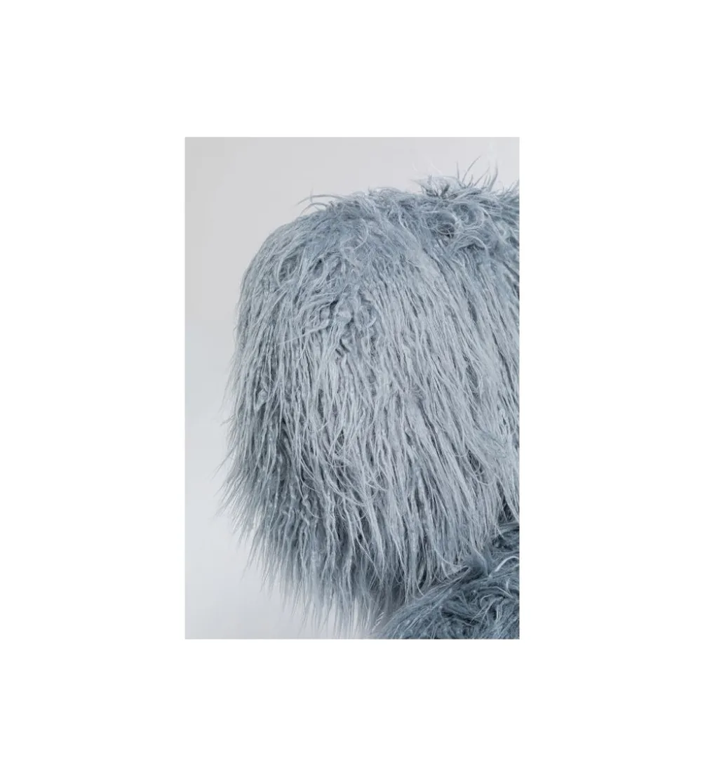 Fotel Hairy niebieski