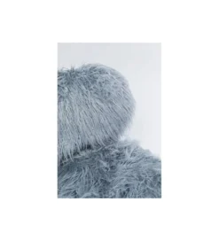 Fotel Hairy niebieski