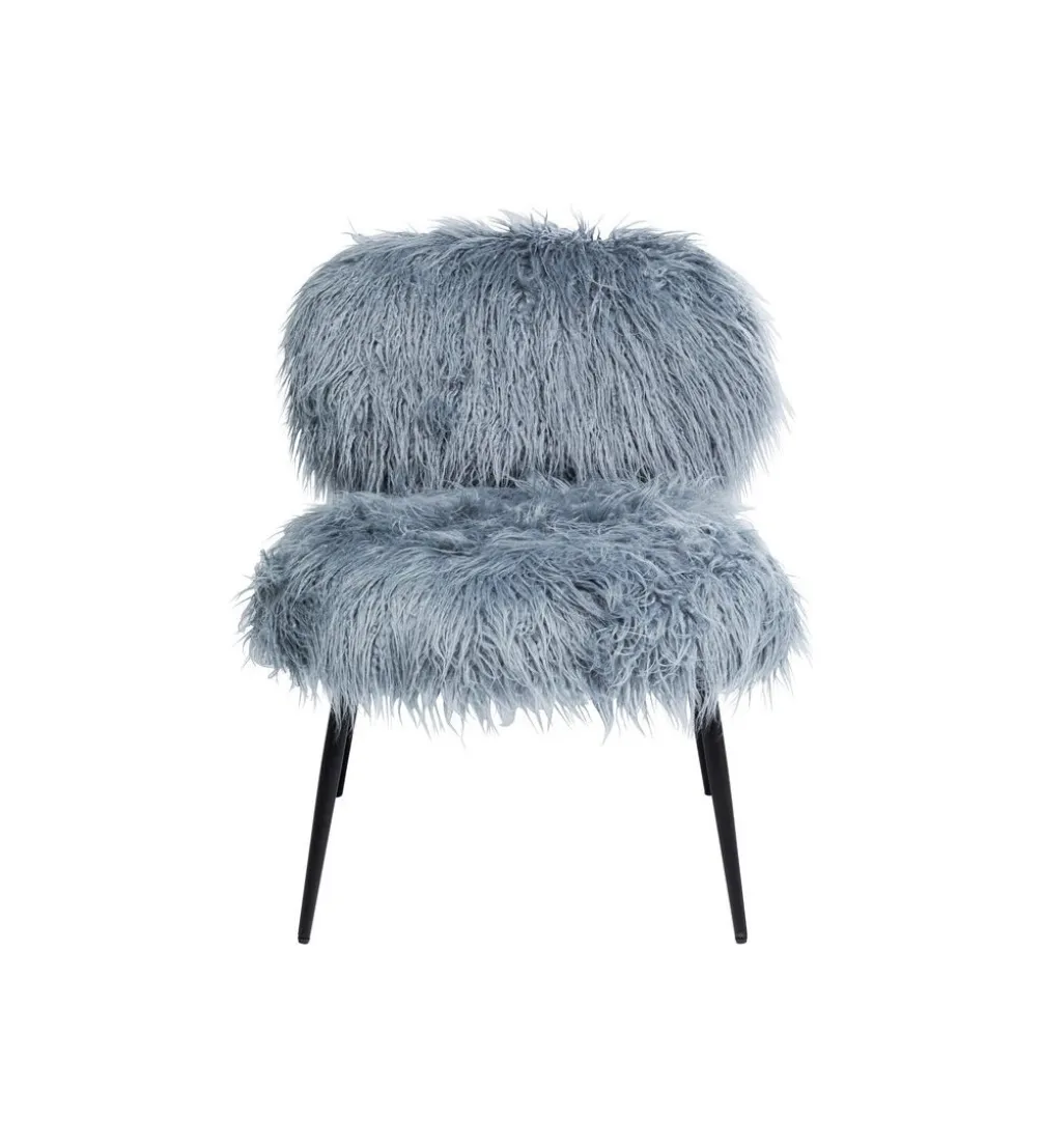 Fotel Hairy niebieski