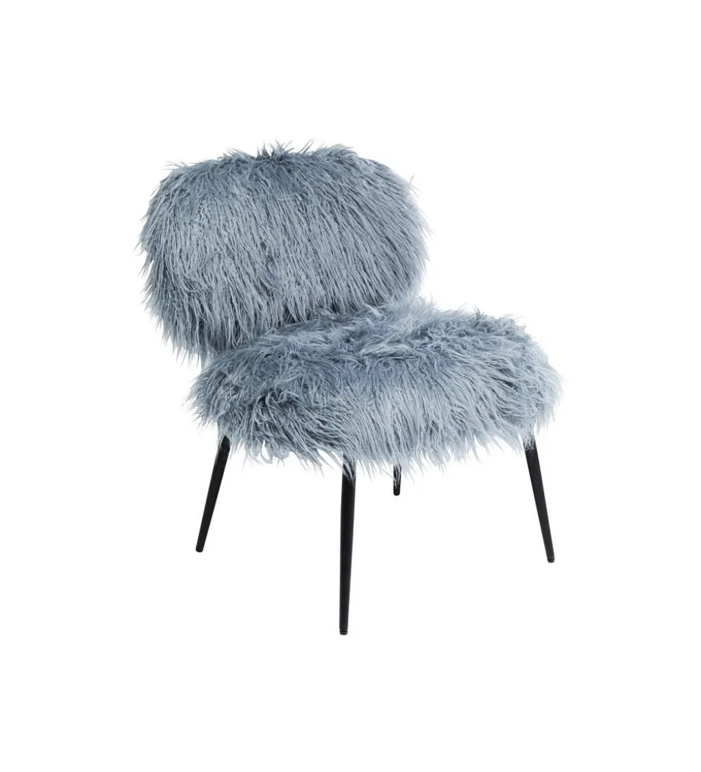 Fotel Hairy niebieski