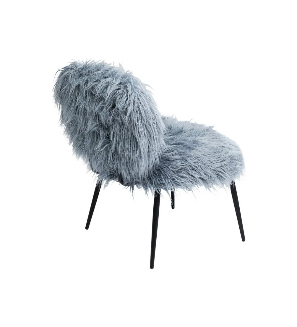 Fotel Hairy niebieski