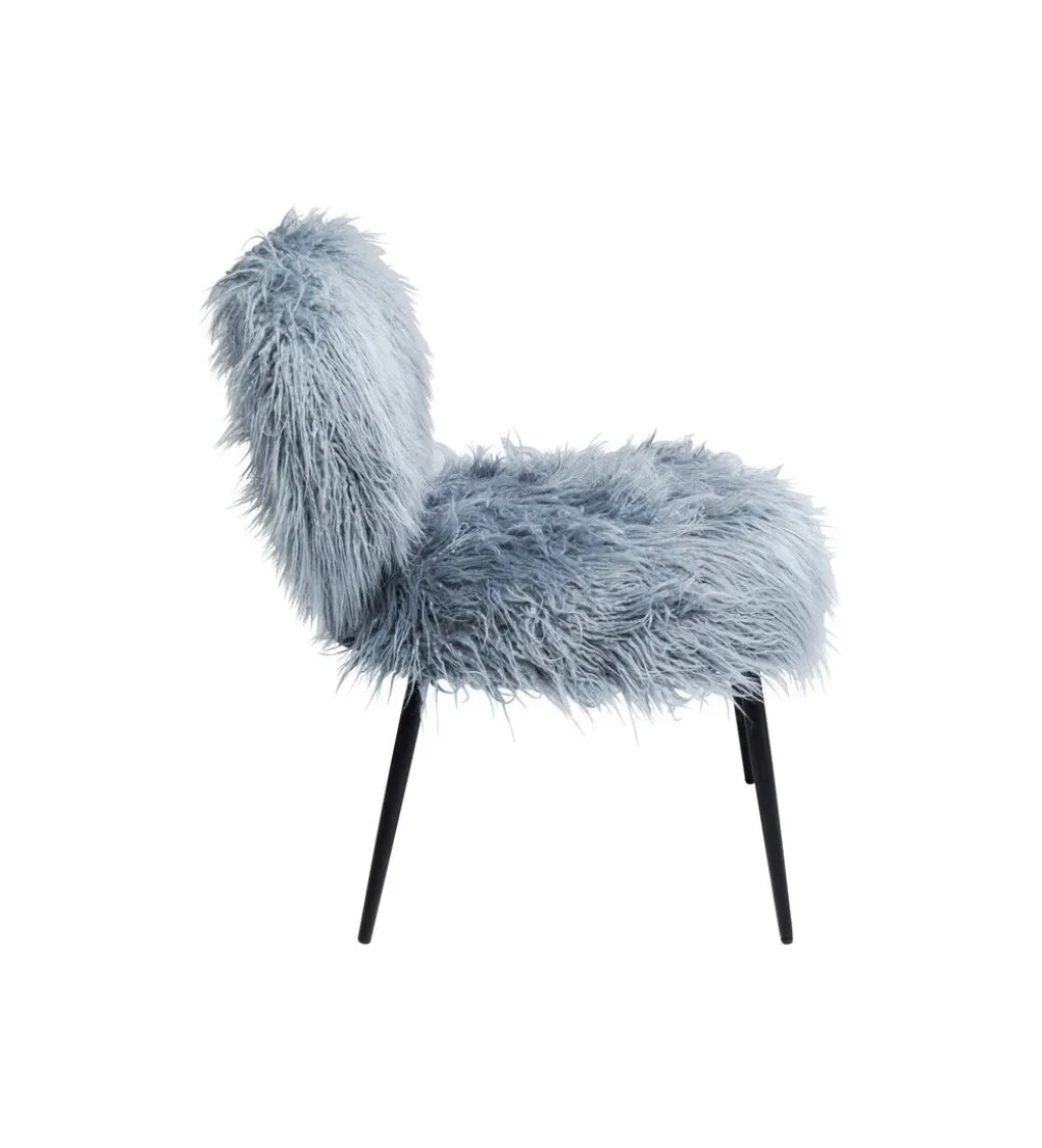 Fotel Hairy niebieski