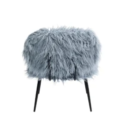 Fotel Hairy niebieski