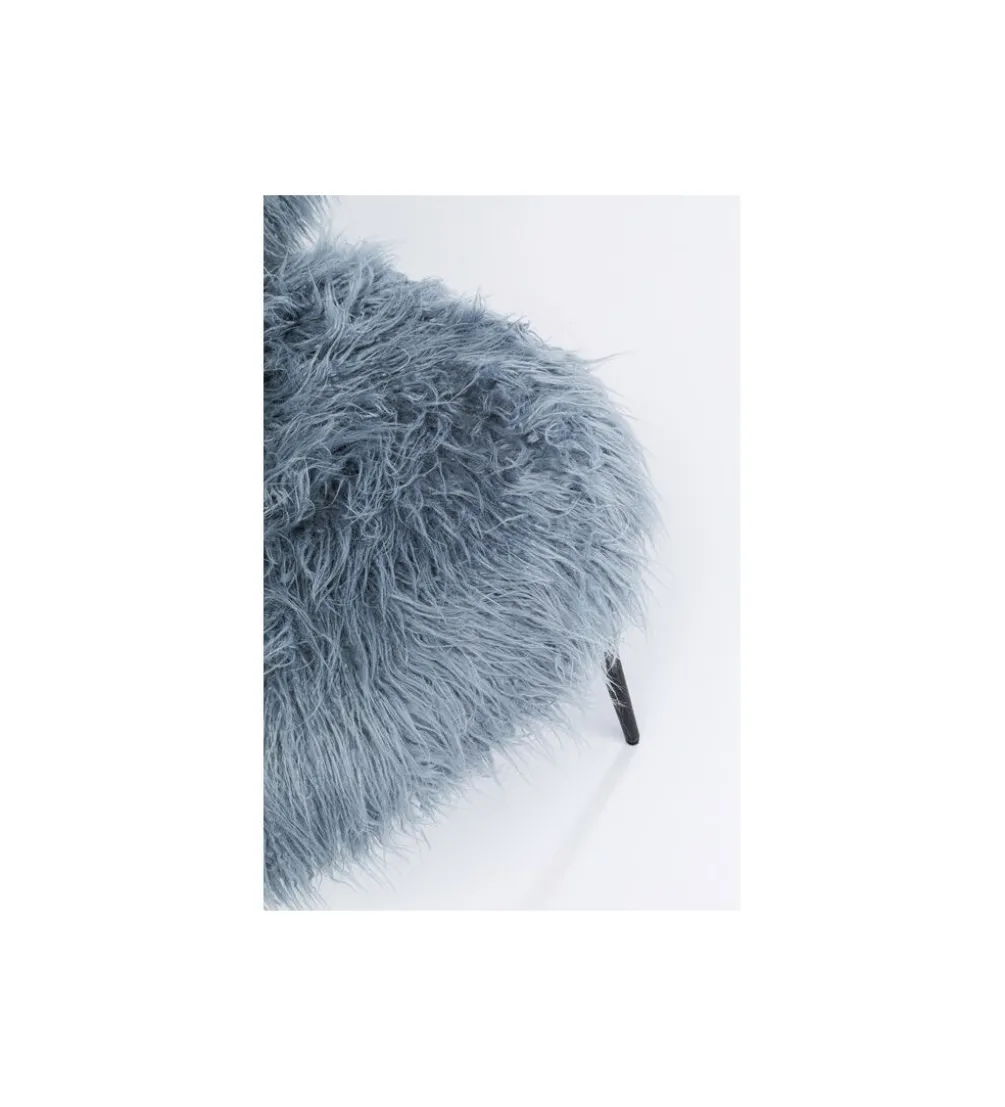 Fotel Hairy niebieski