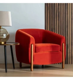 Fotel HERMANEZ 81 cm czerwony