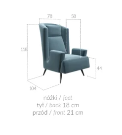 Fotel INES Gordon w różnych kolorach do wyboru