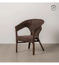 Fotel KERRI ratan ciemny brąz