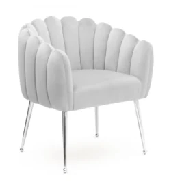 Fotel LILI 75 cm srebrny kolor nóg