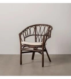 Fotel LULU ratan ciemny brąz