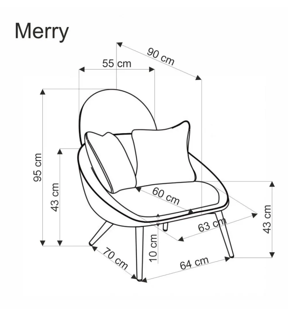 Fotel MERRY kremowy