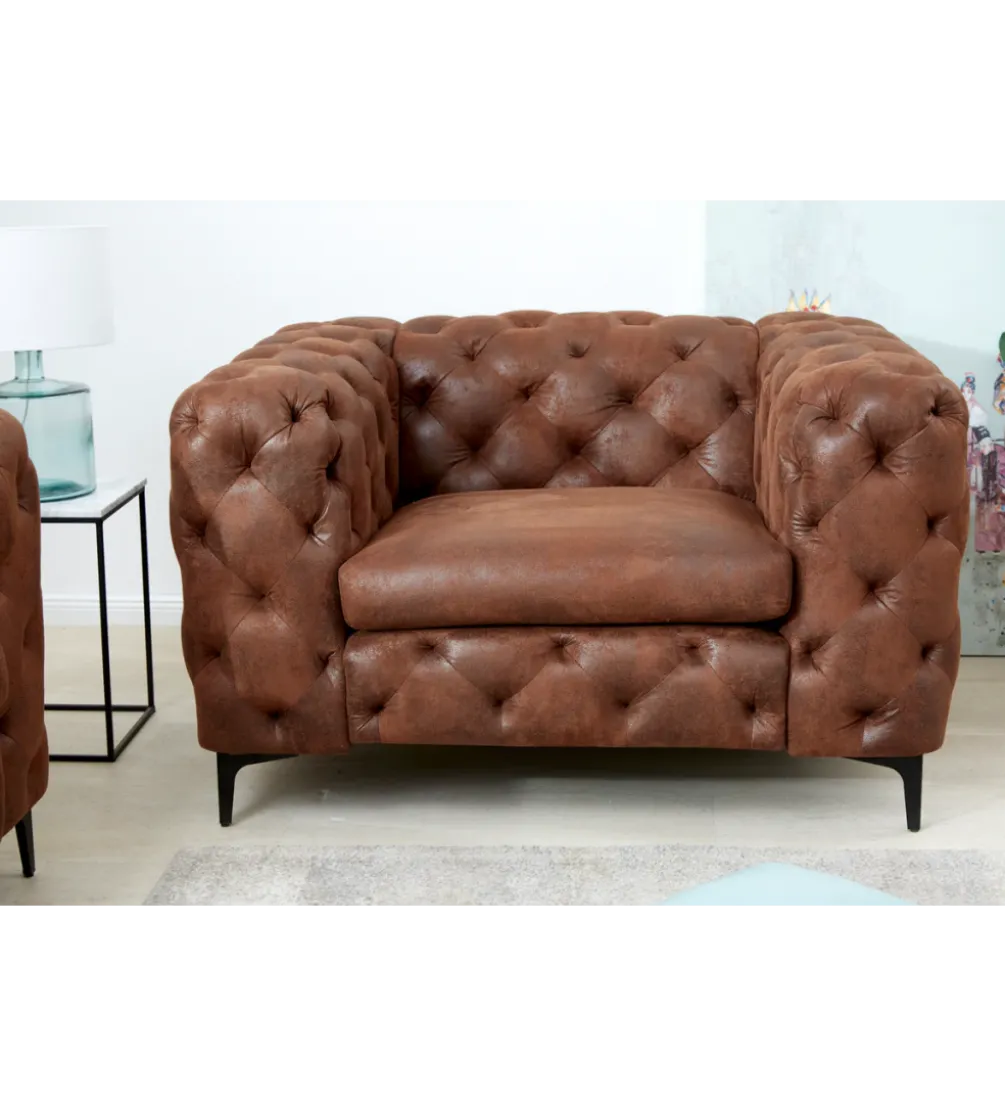 Fotel MODERN BAROCK 120 cm antyczny brąz
