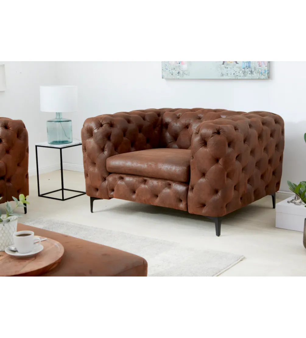 Fotel MODERN BAROCK 120 cm antyczny brąz